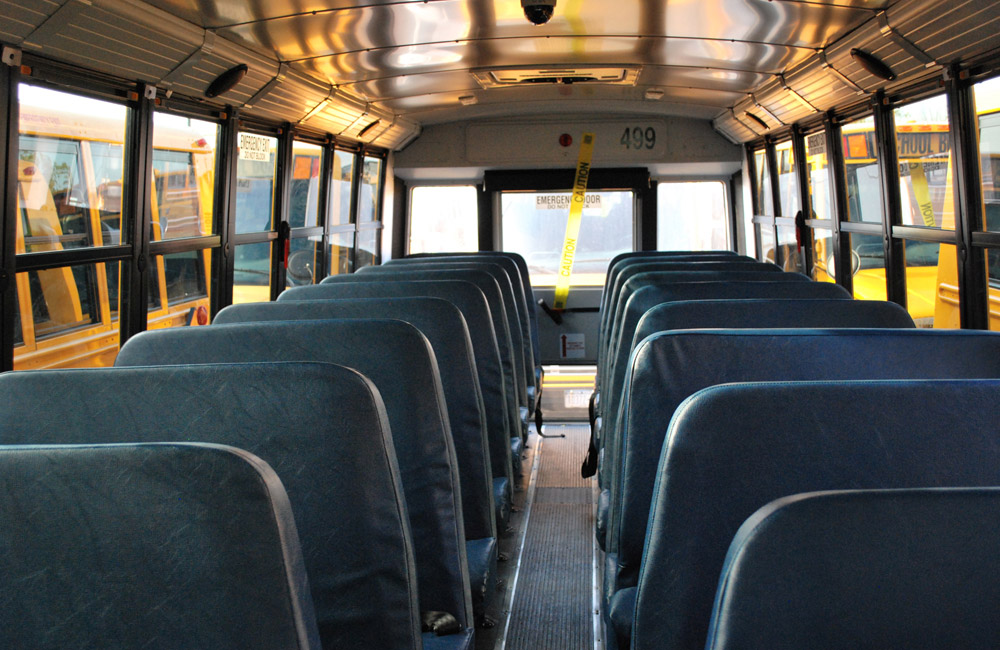 interior of school bus